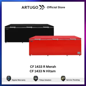 ARTUGO Chest Freezer  CF 1433 N  Hitam /CF 1433 R  Merah 1390Liter PCM inner Cabinet