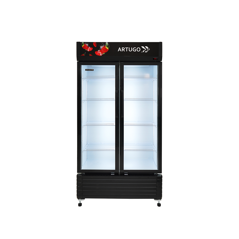 Showcase Cooler SV 602 Lemari Pendingin Kaca 2 Pintu 620 Liter - No Frost Tanpa Bunga Es